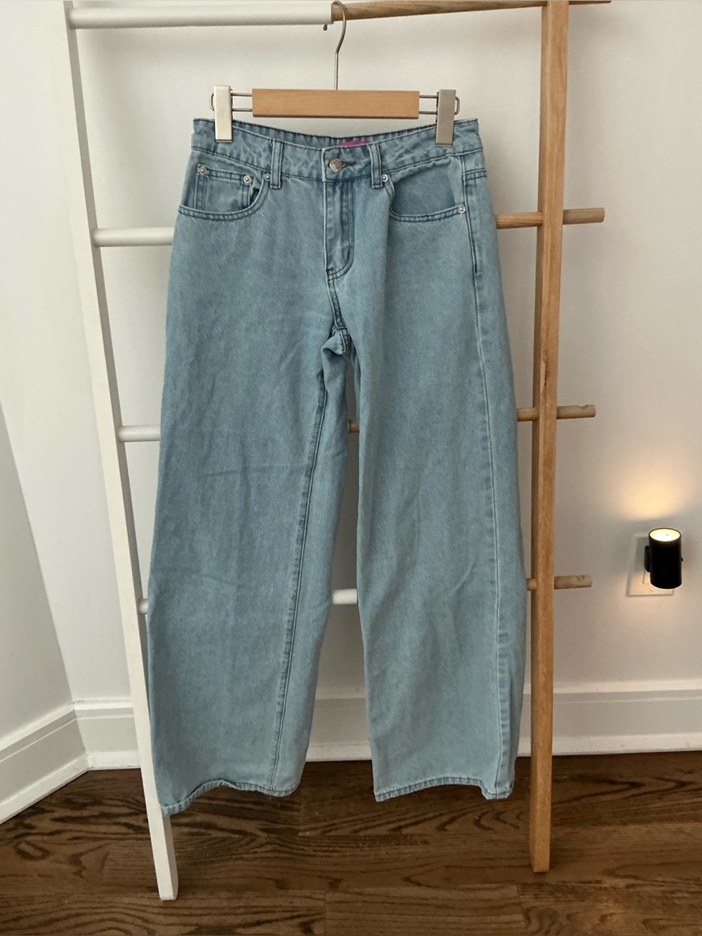 Edikted Light Blue Wide-Leg Jeans